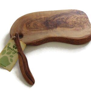 Olive Wood Serving Tray/ Matching Spreader/ Cheese/ Charcuterie/ Made in Italy